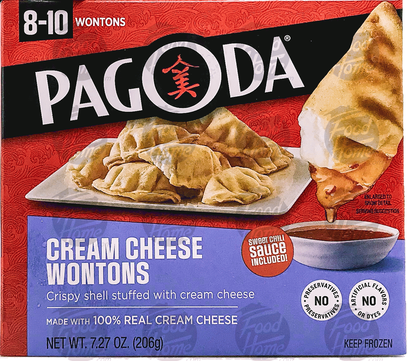 Pagoda  cream cheese wontons, w/sweet chili sauce Full-Size Picture